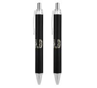 Stylo à bille rétractable avec motif girafe, loup, léopard, zèbre, lettre sauvage, pour homme et femme, 0,5 mm, bleu, imprimé amusant