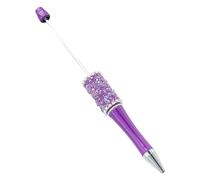 Stylo à bille rétractable avec strass - Écriture fluide - Fournitures d'écriture de bureau pour enfants et adultes - Avec pierres personnalisables