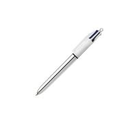 BIC Stylo 4 couleurs argenté à pointe fine
