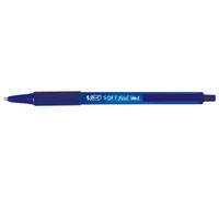 Bic Stylo À Bille Rétractable Soft Feel Clic Grip, Bleu