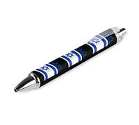 Stylo à bille rétractable Drapeau d'Israël - Encre noire - Écriture lisse avec prise en main confortable - Fournitures de bureau pour homme et femme