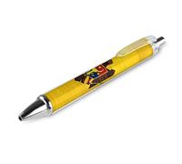 Stylo à bille rétractable élégant en bois avec motif drapeau de la Moldavie - 0,5 mm - Encre noire pour agenda