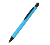 Stylo à bille rétractable en aluminium avec stylet bleu, recharge de grande capacité interchangeable, couleur d'écriture bleue, avec toucher softtouch, stylo avec stylet tactile, 1 pièce
