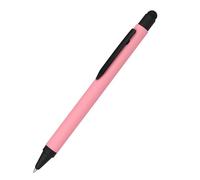 Stylo à Bille rétractable en Aluminium Stylus Rose, Recharge de Grande capacité Interchangeable, Couleur d'écriture Bleue, avec Toucher softtouch, Stylo avec Stylet Tactile