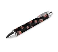 Stylo à bille rétractable en forme de gâteau de lave au chocolat, framboise, encre noire, 0,5 mm, accessoire d'écriture lisse, pour le bureau, 1 pièce
