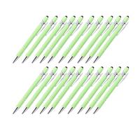 Stylo À Bille Rétractable En Métal Avec Pointe Pour Écran Pointe De 1.0mm Lisse Pour Écrire Fournitures Scolaires Et De Bureau 20 Pièces