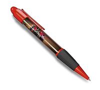Stylo à bille rouge beau et confortable (encre noire) - Tracteur de ferme rouge étoiles de voie lactée #24620