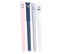 Stylo à bille roulante effaçable avec dessin de dessin animé Motif mignon de panda de porc Stylo gel effaçable facile à frotter pour la papeterie Adultes Cadeau de bureauOpération fa