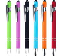Stylo À Bille Stylet, Stylo À Bille Stylet 2 En 1, 6 Pcs Stylo À Bille Avec Pointe Stylet, Stylets Tactile Capacitifs, Stylos À Bille Rétractables, Stylo À Bille Pour École, Bureau, Voyages