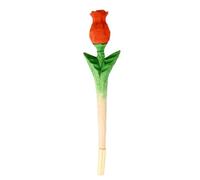 Stylo à bille, stylo à encre neutre Stylo à bille roller à encre gel sculpté en bois de rose, 1 pièce, motif roses