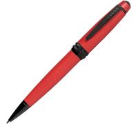 CROSS Bailey Stylo à bille, mécanisme rotatif, couleur d'écriture noire, épaisseur de trait M, avec boîte cadeau de qualité supérieure, rouge mat