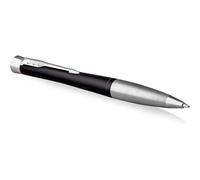 Stylo à bille Urban Twist Parker | Noir mat avec attributs chromés | Avec cartouche de recharge à encre bleue | Boîte cadeau