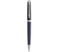 Waterman Stylo bille Hémisphère - laque noire et bleue, palladium, pointe moyenne - Coffret cadeau