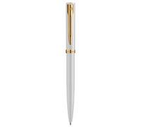 Waterman Stylo bille Impression – Pointe moyenne, encre bleue, laque blanche – Boîte-cadeau