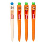 Stylo à carotte pour contenir des stylos, des stylos à dessin, des aides à l'apprentissage | 4 instruments d'écriture amusants avec motif de dessin animé, écoles de crayons d'écriture