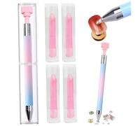 Stylo à cire rechargeable automatique professionnel pour l'art du diamant, ensemble de 5 pièces avec pointe fine pour un art et une peinture précis des ongles, conception acrylique facile à prendre e