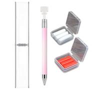 Stylo À Cire Rechargeable Automatique, Stylo À Cire Rechargeable Diamond Art, Stylet Diamond Art avec Cire, Stylos Diamond Art, Outils for Le Bricolage des Ongles(Pink)