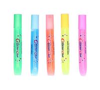 Stylo à colle à paillettes, lavable, Non toxique, poudre d'or, fournitures d'art et d'artisanat pour enfants, peinture et fabrication de cartes, paquet de 5 ou 10 (colle néon pailletée 5 bâtons)