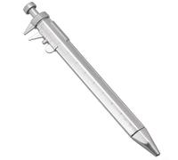 Stylo à coulisse multifonction 0-100 mm avec bille pour bureau, école, règle en plastique, instrument d'écriture pour enfants et adultes (recharge bleue)