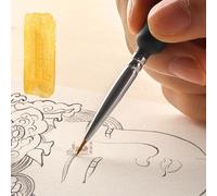 Stylo À Crochet Pour Aquarelle,1 Pièce,Gouache,Cheveux De Belette Doux,Contour,Pinceau De Peinture,Propylène Peint À La Main,Détail Miniature,Art - Type Navy Blue 4