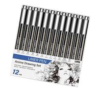 Stylo à dessin d ' artiste, marqueur à pointe fine étanche, marqueur à pointe d ' aiguille pour dessins animés, croquis, illustrations artistiques et journalisation, à dessin toner imperméables