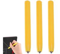 Stylo à dessin magnétique - Lot de 3 stylos de remplacement - Pointe magnétique - Idéal pour tableaux magnétiques - Jaune