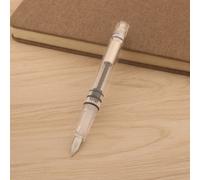 Stylo À Encre À Piston En Plastique Transparent,Garniture Argentée De Haute Qualité,Stylo À Encre À Pointe De 0.38mm,Fournitures Scolaires Et De Bureau - Type A5-F