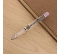 Stylo À Encre À Piston En Plastique Transparent,Garniture Argentée De Haute Qualité,Stylo À Encre À Pointe De 0.38mm,Fournitures Scolaires Et De Bureau - Type A12-F