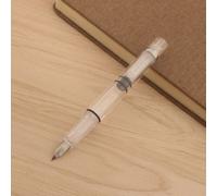 Stylo À Encre À Piston En Plastique Transparent,Garniture Argentée De Haute Qualité,Stylo À Encre À Pointe De 0.38mm,Fournitures Scolaires Et De Bureau - Type A16-F