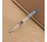 Stylo À Encre À Piston En Plastique Transparent,Garniture Argentée De Haute Qualité,Stylo À Encre À Pointe De 0.38mm,Fournitures Scolaires Et De Bureau - Type A13-Ef