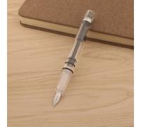 Stylo À Encre À Piston En Plastique Transparent,Garniture Argentée De Haute Qualité,Stylo À Encre À Pointe De 0.38mm,Fournitures Scolaires Et De Bureau - Type A6-F