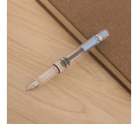 Stylo À Encre À Piston En Plastique Transparent,Garniture Argentée De Haute Qualité,Stylo À Encre À Pointe De 0.38mm,Fournitures Scolaires Et De Bureau - Type A1-Ef