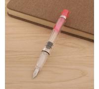 Stylo À Encre À Piston En Plastique Transparent,Garniture Argentée De Haute Qualité,Stylo À Encre À Pointe De 0.38mm,Fournitures Scolaires Et De Bureau - Type A10-F