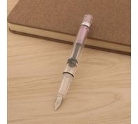 Stylo À Encre À Piston En Plastique Transparent,Garniture Argentée De Haute Qualité,Stylo À Encre À Pointe De 0.38mm,Fournitures Scolaires Et De Bureau - Type A4-F