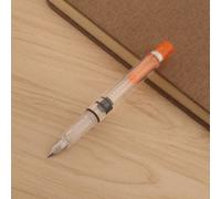 Stylo À Encre À Piston En Plastique Transparent,Garniture Argentée De Haute Qualité,Stylo À Encre À Pointe De 0.38mm,Fournitures Scolaires Et De Bureau - Type A14-F