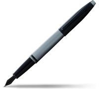 Stylo À Encre Croix Calais Gris Mat Nib Moyen Avec Appointments PVD Noirs