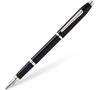 Stylo À Encre Cross Century II Noir À Nib Fin Avec Chrome