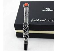 Stylo À Encre De Luxe, Classique, Sculpture De Dragon, Argent Ou Or, Avec Fournitures Scolaires Et De Bureau, Pour Écriture Lisse, Cadeau