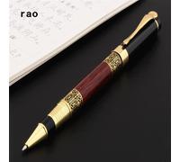 Stylo À Encre De Luxe De Qualité 530, Rouge Doré, Sculpture D'acajou, Stylo À Bille, Fournitures De Bureau Pour Étudiants