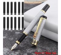 Stylo À Encre En Métal De Marque Hero,Stylo À Plume Dragon Cristal Diamant Business,Achetez 2 Cadeaux - Type Pen 12 Black Ink #D