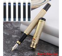 Stylo À Encre En Métal De Marque Hero,Stylo À Plume Dragon Cristal Diamant Business,Achetez 2 Cadeaux - Type Pen 6 Blue Ink #D