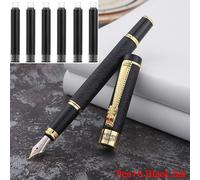 Stylo À Encre En Métal De Marque Hero,Stylo À Plume Dragon Cristal Diamant Business,Achetez 2 Cadeaux - Type Pen 6 Black Ink #B