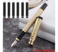 Stylo À Encre En Métal De Marque Hero,Stylo À Plume Dragon Cristal Diamant Business,Achetez 2 Cadeaux - Type Pen 6 Black Ink #C