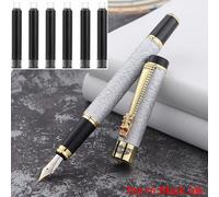 Stylo À Encre En Métal De Marque Hero,Stylo À Plume Dragon Cristal Diamant Business,Achetez 2 Cadeaux - Type Pen 6 Black Ink #A