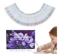 Stylo à encre gel acrylique 3D - Marqueurs 3D de 1 mm - Encre à séchage rapide - 36 couleurs - Écriture lisse pour dessin, travaux manuels, scrapbooking, journal