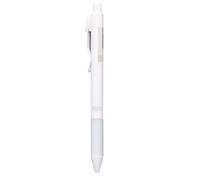 Stylo à encre gel en métal à 12 pressions japonaises simples à base d'eau - Blanc et noir - 0,5 mm.