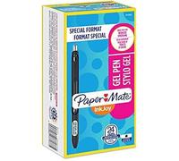 Stylo À Encre Gel - Paper Mate - Inkjoy - Pointe Moyenne 0,7 Mm - Couleur Bleue - 24 Pièces