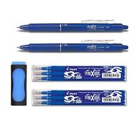 Stylo à encre gel - Pointe moyenne - 0,7 mm - Pilot - FriXion Ball Clicker bleu