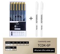 Stylo À Encre Noir Micro À Pointe Fine,Multi-Pointes De Précision Pour Dessin,Croquis,Manga,Journal De Balles - Type 8pcs Set A-2