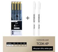 Stylo À Encre Noir Micro À Pointe Fine,Multi-Pointes De Précision Pour Dessin,Croquis,Manga,Journal De Balles - Type 6pcs Set A-2